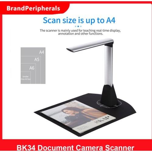 Aibecy BK34 Document Camera Scanner 5 Mega-Pixel HD A4 Capture Size LED Light Software for Online Distance Learning Education