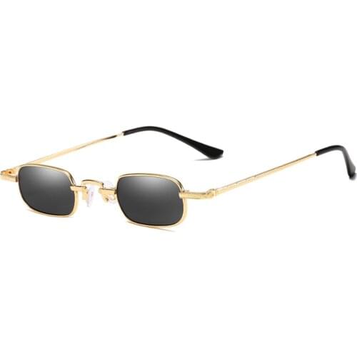 Women Retro Classic Small polygon Sunglasses Men Women Luxury Vintage Black Mirrors Colour transparent lens Sun Glasses UV400