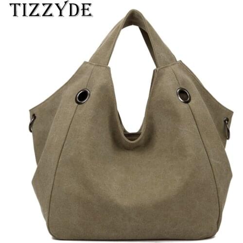 Vintage Canvas Women Handbags New Designer Famous Brand High Quality Tote Bags Ladies Shoulder big Shopping Bolsa Feminina HB01C