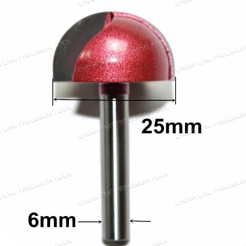 6mm*25mm,Freeshipping CNC solid carbide End Mill,tungsten steel woodworking insert router bit,wood tools,Round Bottom Milling