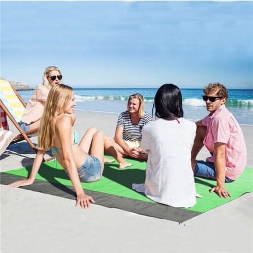 U7EF Portable 78.74x82.68 inches Beach Blanket Sandproof Sandfree Camping Hiking Mat