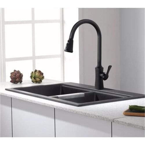 Vidric Newly Arrived Pull Out Kitchen Faucet black Sink Mixer Tap 360 degree rotation kitchen mixer taps Kitchen Tap