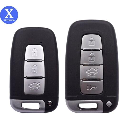 Xinyuexin Smart Car Key Case for KIA Sportage K2 K5 for Hyundai Genesis Coupe Sonata Ix35 Auto Key Shell Fob Cover 3 4 Buttons