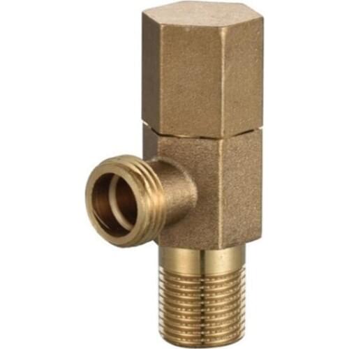 1pc Bathroom golden brass angle valve Hot and Cold General Interface Ceramic faxin Water Valve G1/2