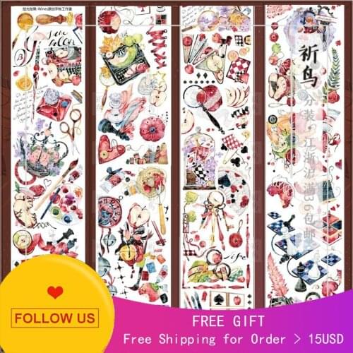 1 Loop Masking Tape Sample Special Oil Collage Secret Fruit Crystal Pet Wines Journal Paper