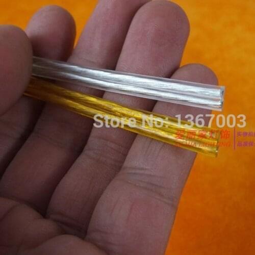 10M/LOT 2*0.75mm2 Transparent 2 cables flat wire, chandelier lighting power line wires LED lamp fittings