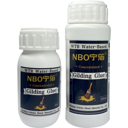 100ML/60ML Gilding Glue for Gold Leaf Foil Water-based Glue for Gold Foil Sheets Gilding Adhesive (250ML/150ML after dilution)