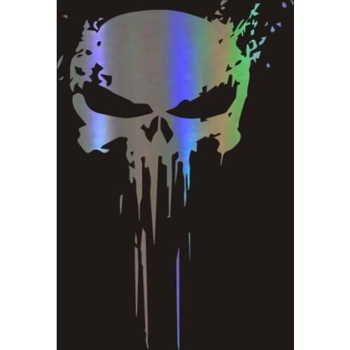 10CMX22.2CM PUNISHER Skull Sticker BLOOD On the Car Body Stickers and Decals Car Styling Decoration Door Window Vinyl Stickers