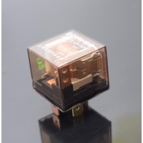 80 a transparent waterproof double contact with lamp 4 feet JD12 / JD14/12 v / 24 v car universal relay
