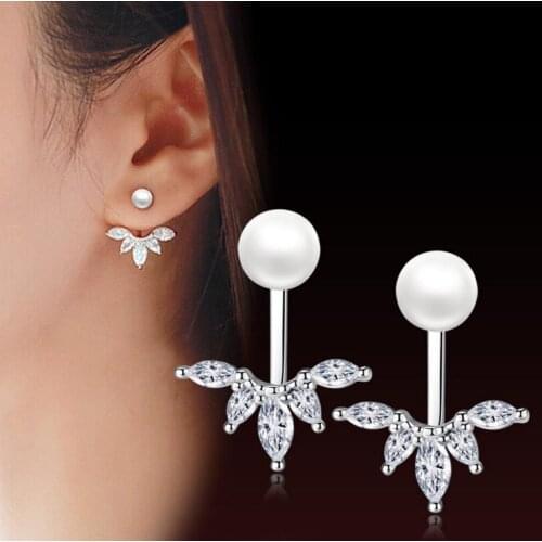 925 sterling silver new Jewelry High Quality Woman Fashion Earrings Retro Long Tassel Cubic Zirconia Flower Pop Earrings