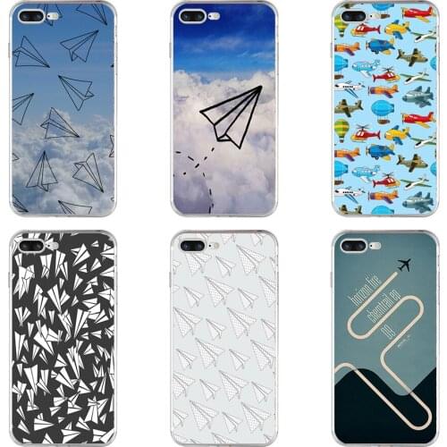99H Paper Plane Soft TPU Silicone Cover Case For Apple iPhone 6 6s 7 8 plus Case
