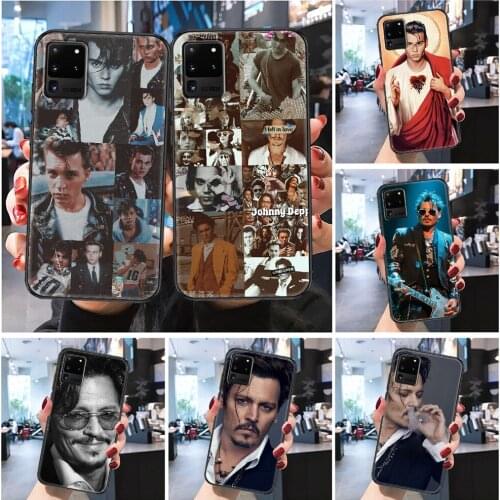 Johnny Depp Phone case For Samsung Galaxy Note 4 8 9 10 20 S8 S9 S10 S10E S20 Plus UITRA Ultra Frosted black soft back pretty