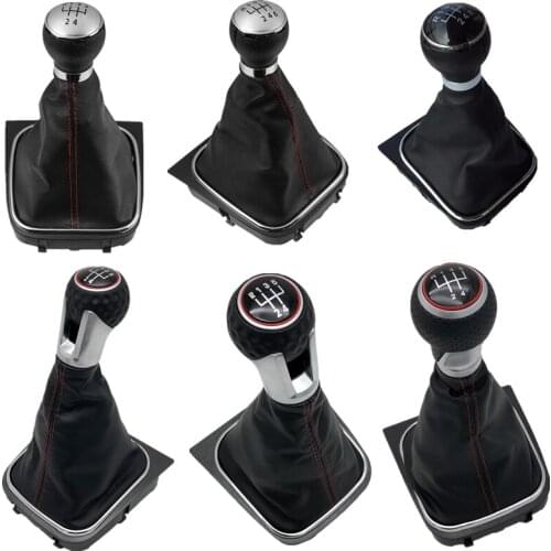For Volkswagen VW Golf 5 6 MK5 MK6 Jetta R32 GTI 2004-2014 Gear Shift Knob Lever Shifter Pen Transmission Gaiter Boot Cover Case
