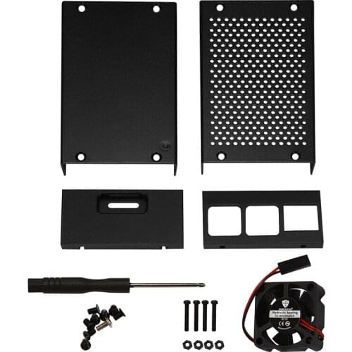 For Raspberry Pi 3 Model B + Plus Metal Case Aluminum Case Color Shell Compatible for Raspberry Pi 3 with Fan