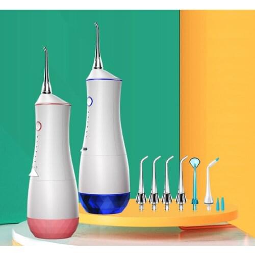 Electric Oral Irrigator Rechargeable Water Flosser Portable Dental Water Jet Waterproof 320ML Tank Teeth Deep Clean 20-180PSI