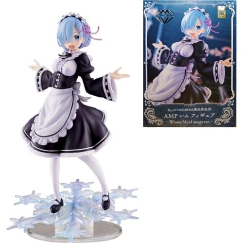Anime Figure Re:Life In A Different World From Zero Rem Winter Maid Image Action Figure Model Doll Decoration Toy Birthday Gift