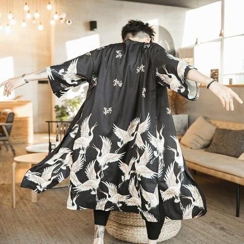 Kimono Man Cardigan Japanese Obi Male Yukata MenS Haori Japanese Samurai Kimono Shirt Men Traditional Japanese Clothes Shirt
