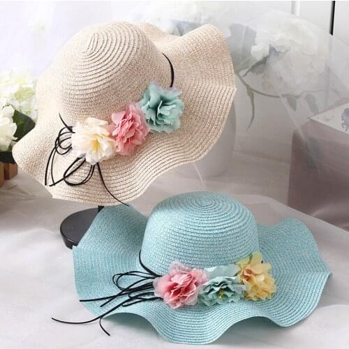 Summer Baby Hat Cap Summer Baby Flower Breathable Hats Straw Sun Hat Kids Boy Girls Hats Beach Sunhat