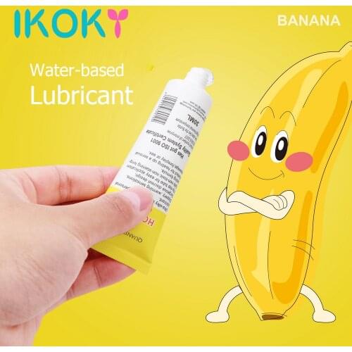 IKOKY Water-based Lubricant Banana Grape Flavor Sex Oil Vagina Anal Sex Gel Erotic Adult Products Sex Toys for Women