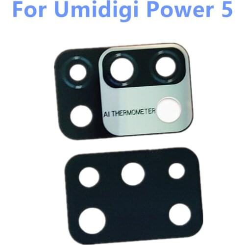 New For UMIDIGI POWER 5 Cell Phone Back Rear Camera Lens Glass Cover Spare Parts Flims