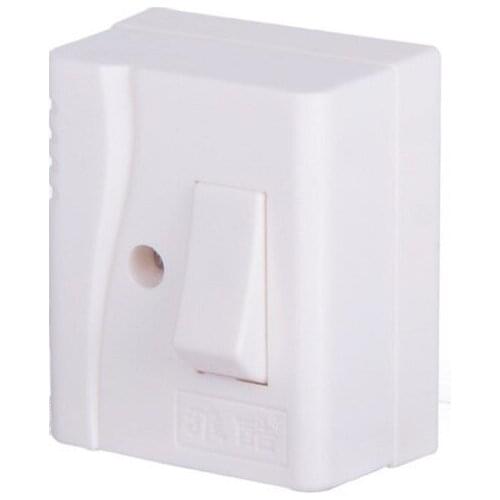 Plastic White Rectangle Rocker Switch 6A Surface Mounted Switch x5