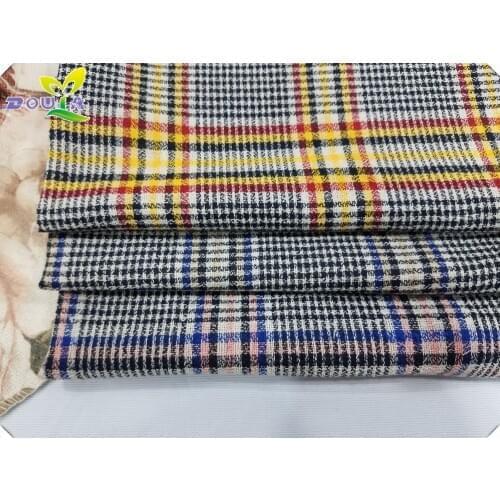 Pring and summer dress shirt fabric yarn dyed plaid coat fabric sofa cushion shoes fabric