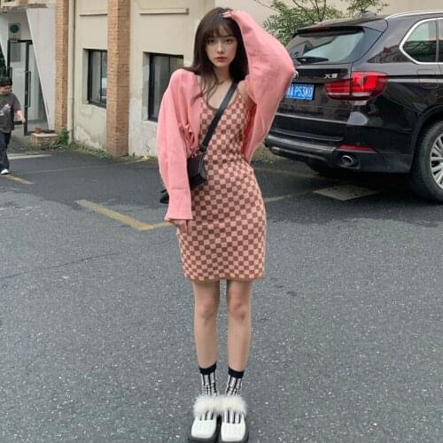 Модные платья в клетку Rauivy China At AliExpress