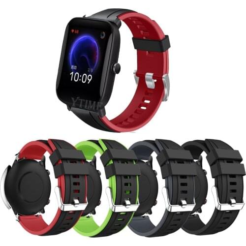 For Huami Amazfit Bip U Pro/Bip S Strap Silicone Sport Bracelet Watchband 20mm Watch Strap For Amazfit GTS 2 Bip Lite GTR 42mm