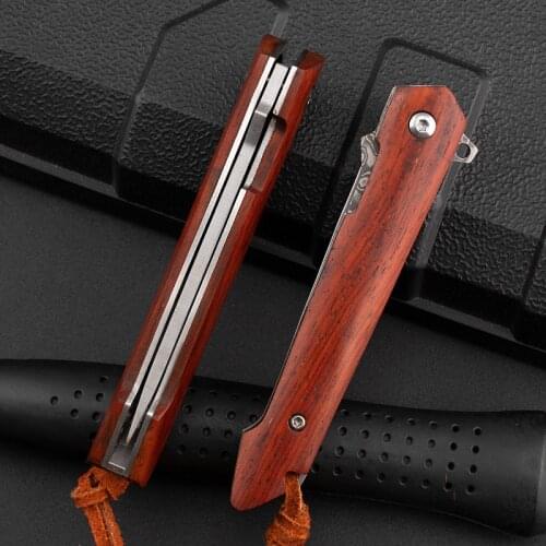 Damascus steel folding knife outdoor survival folding knife portable mini fruit knife portable camping knife EDC tactical knife