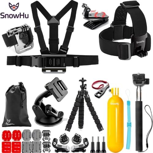SnowHu for Gopro Hero 9 8 7 6 Accessories Set For Go pro Hero 7 black hero 9 8 7 6 session Yi 4K for SJCAM Action Camera GS87
