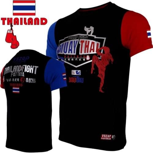 VSZAP MMA fighting training sport short - sleeve T - shirt wulin wind Wolf loose summer fighting Muay Thai Shirts