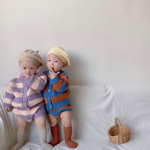 Baby Sweaters Kids Toddler Girl Cute Cotton Winter Sweater Autumn Fall Spring Boys Sweater Striped Long Sleeve Knitted Sweater