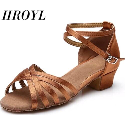New Latin dance shoes EU24-41 kids girls children women Tango low heels dancing for ladies free shipping in stock Jazz sneake