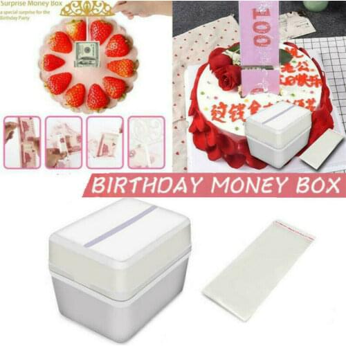 Cake Surprise Birthday Cake Topper Money Box Funny Cake ATM Happy Birthday Gifts