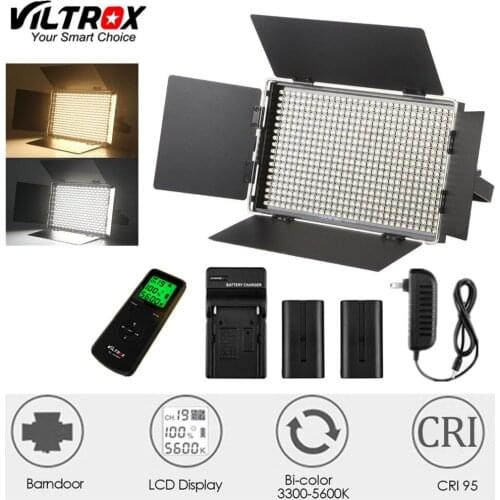 Viltrox VL-40T LED Macro Photography Video Interview 3300-5600K Photo Lamp + DC adapter Charger and Battery for Canon Nikon Sony