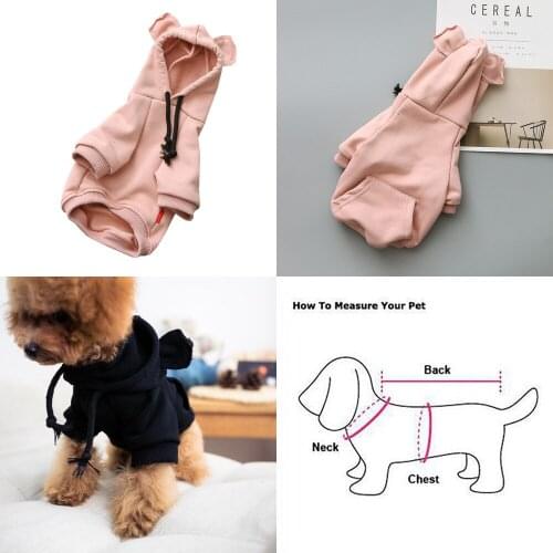 Winter Dog Hoodie Sweatshirt Puppy Dog Clothes Yorkie Poodle Pomeranian Schnauzer Pug French Bulldog Welsh Corgi Dog Coat Outfit