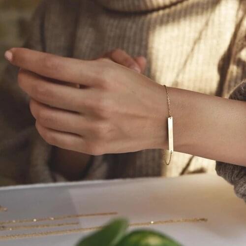 Gold Long Bar Bracelets Handmade Indian Jewelry Gold Filled Presents Tobilleras Pulsera Para Tobillo Boho Bangles For Women