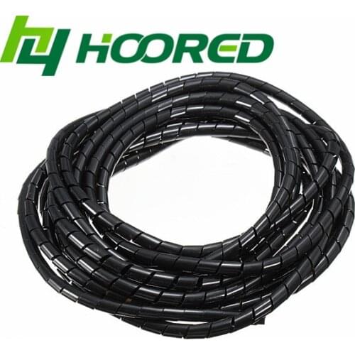 10M PE Spiral Wrapping Wire Computer Manager Cable Tube Black and White Color with Factory Price
