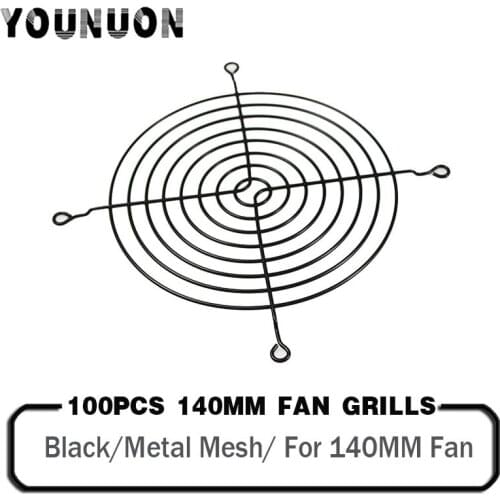 100PCS 140mm 14cm Cooling Case Fan Computer Fan Grill Metal Wire Finger Guard Metal Fan Griils 140x140mm