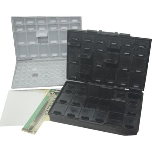 2pcs AideTek BOXALL96+48AS Empty boxes enclosure SMD SMT parts compartments Lids Beads Craft Organizer