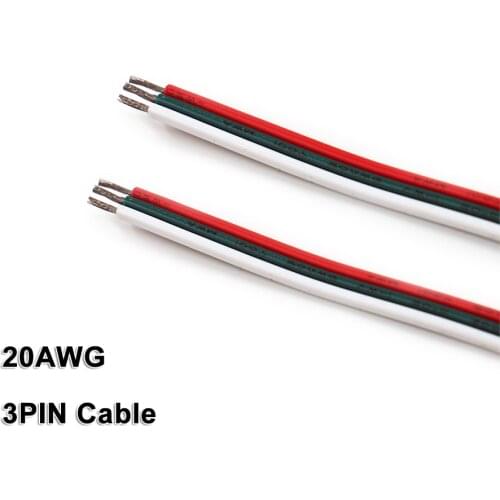 3PIN Cable,10m,20AWG 18AWG Wire,for 2835 3528 5050 WWCW CCT LED Strips,Low Voltage DC5V/12V/24V,LED Linear Lighting,Rigid bar