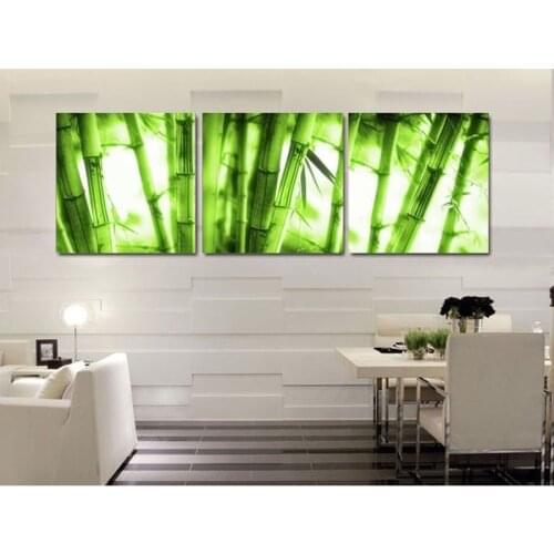 3 Piece Canvas Wall Art Modern Bamboo Canvas Paintings Dinning Room Decorative Pictures HD Prints With Framed F-170