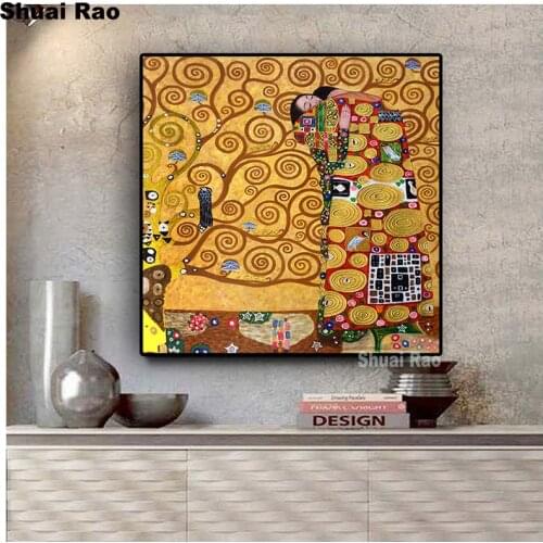 Abstract Gustav Klimt diamond painting square round resin drill 5d diy Diamond Mosaic Landscape Diamond embroidery sale home art
