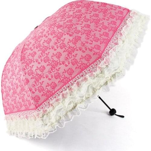 Aurora layer composite lace bex5100 vinyl umbrella UV sun umbrella folded umbrella advertising