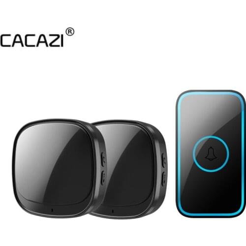 CACAZI USB Wireless Waterproof Doorbell 300M Range Intelligent Door Bell Chime 1 2 Button 1 2 3 Receiver 2021 Newest door bell