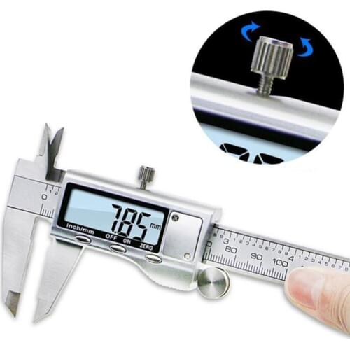 150mm LCD Digital Electronic Vernier Caliper Stainless Steel Gauge Micrometer Ruler Depth Switchable Metric Measuring Tools