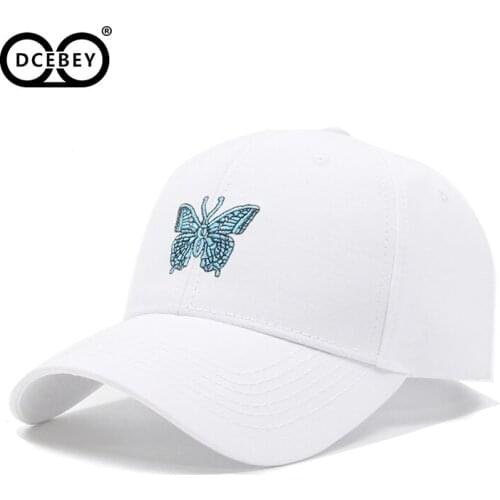 【DCEBEY】2020 New Simple Design Vivid Butterfly Logo Baseball Cap Fashion Cotton Caps For Men Women Lover Free Shipping
