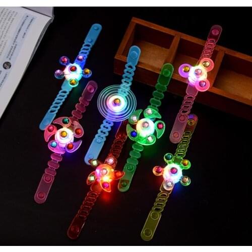 Kids Watches Creative Luminous Spinning Top Spiral Twister Watch Bracelet Children Toy Birthday Party Children Gift for Girl Boy