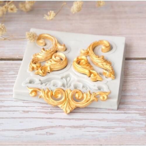 European pattern border silicone mold fondant mold cake decorating tools chocolate gumpaste mold