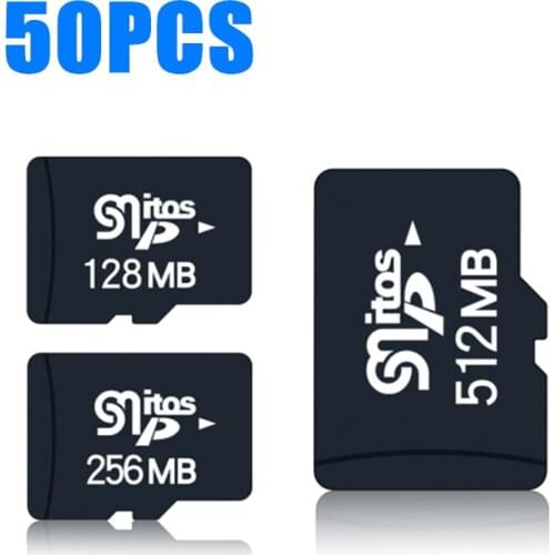50pcs/lot Neutral Original Micro SD 512MB Memory Card 256MB Flash Card 128MB TF Card Mini micro sd card For Smartphone Adapter